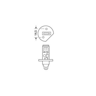 1 - LAMPADINA H1 BLU-XE 24V 70W