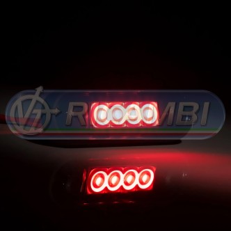 1 - FANALINO INGOMBRO A INCASSO 4 LED DARK ROSSO