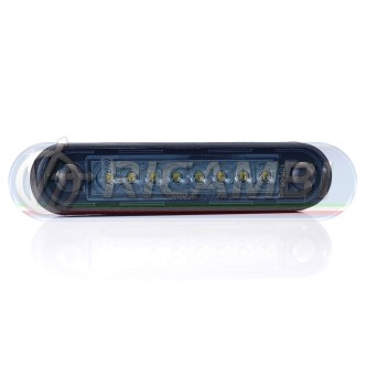 1 - FANALINO INGOMBRO A INCASSO 8 LED DARK BIANCO