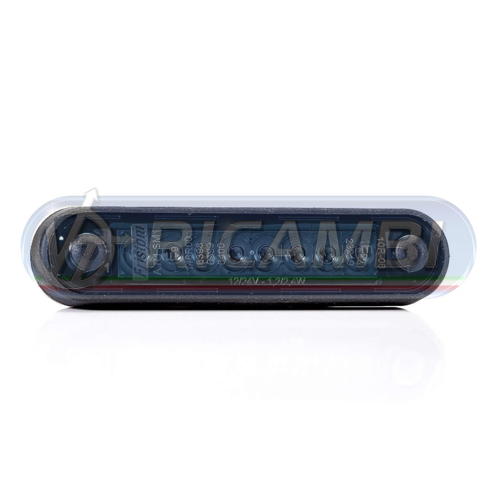 1 - FANALINO INGOMBRO A INCASSO 8 LED DARK ROSSO