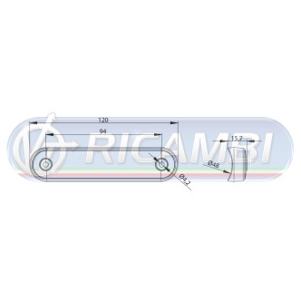 1 - FANALINO INGOMBRO A INCASSO 8 LED DARK ROSSO