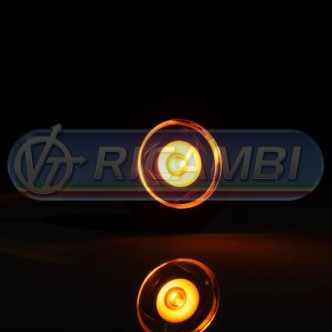 1 - FANALINO INGOMBRO A INCASSO TONDO 1 LED ARANCIO