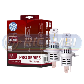 1 - KIT LAMPADINE H4 LED 24V 6000K IN COPPIA