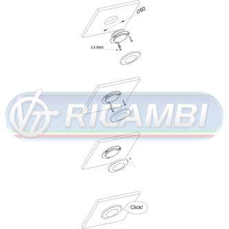 1 - PLAFONIERA A LED TONDA 92 MM ARGENTO INCASSO