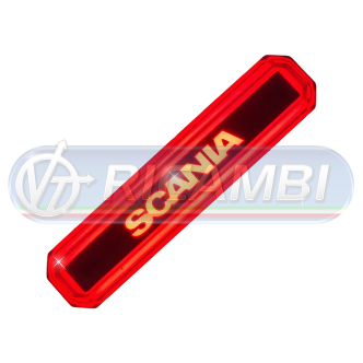 1 - FANALINO INGOMBRO LED SCRITTA SCANIA ROSSO