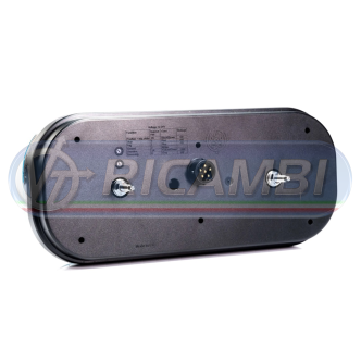 1 - FANALE POST. FULL LED 6 FUNZIONI 12-36V C/RETROMARCIA SX C/CONNETTORE C/TRIANGOLO