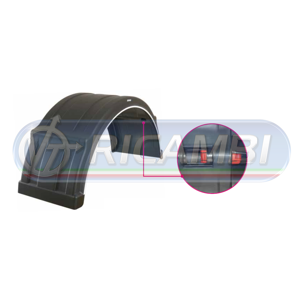 1 - PARAFANGO POST. D/S 460 X 1900 X 1300 ATTACCO RAPIDO B/BIANCO