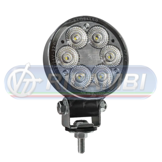 1 - FARETTO DA LAVORO ROTONDO 6 LED 22W 2500 LUMEN