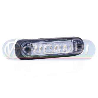1 - FANALINO INGOMBRO A INCASSO 8 LED ARANCIO