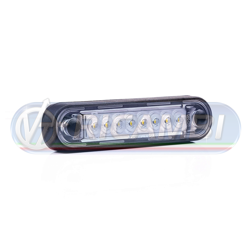 1 - FANALINO INGOMBRO A INCASSO 8 LED ROSSO