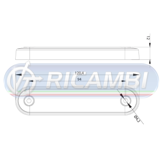 1 - FANALINO INGOMBRO A INCASSO 8 LED ROSSO