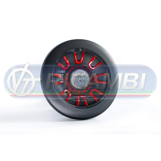 1 - FANALE POST. FULL LED 3 FUNZIONI 12-36V DX/SX NERO TONDO