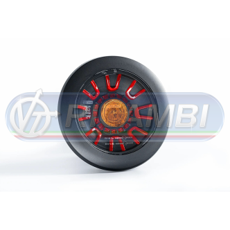 1 - FANALE POST. FULL LED 3 FUNZIONI 12-36V DX/SX NERO TONDO