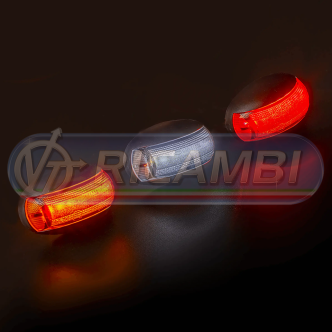 1 - FANALINO INGOMBRO C/VITI 2 LED ARANCIO