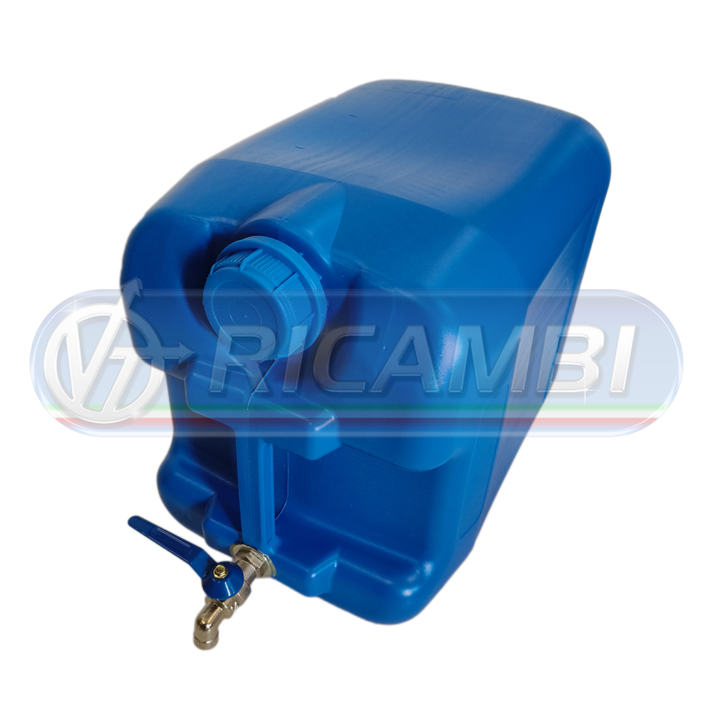 1 - TANICA PLASTICA 20 LT BLU C/RUBINETTO METALLO