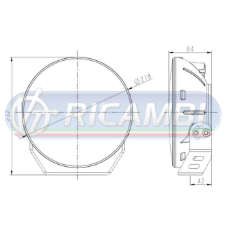 1 - FARETTO LED CROMATO 12000 LUMEN