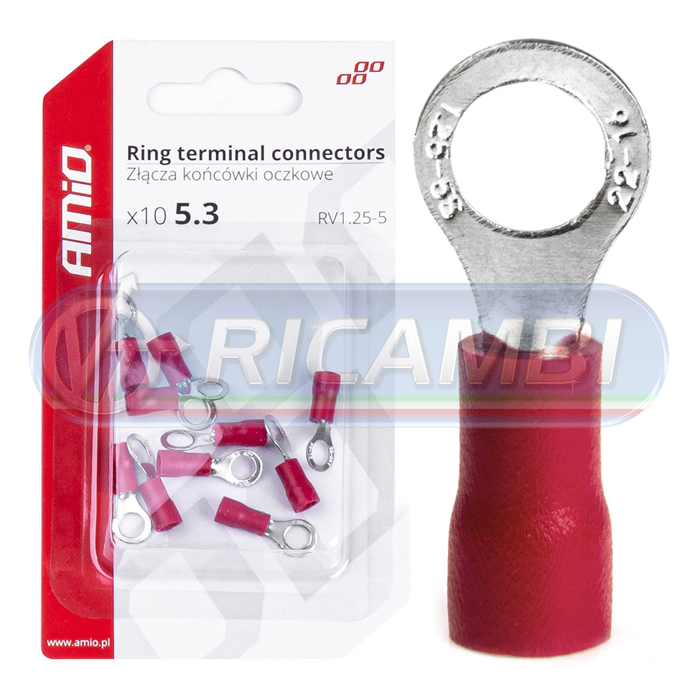 1 - FASTON A OCCHIELLO DIAM.5,3 1,25-5 mm2 10 PZI