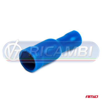 1 - FASTON FEMMINA BULLET ISOLATO 5 mm 1,5-2,5 mm2 15A 10 PZI
