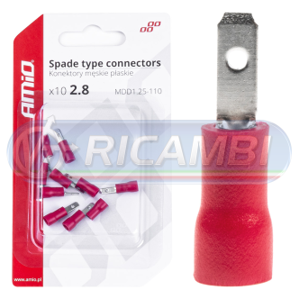1 - FASTON MASCHIO 2,8 mm 0,5-1,5 mm2 10A 10 PZI