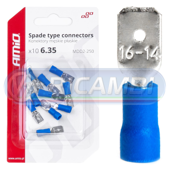 1 - FASTON MASCHIO 6,35 mm 1,5-2,5 mm2 15A 10 PZI