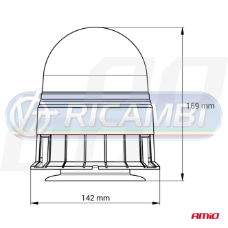 1 - LAMPADA ROTANTE LED MAGNETICA