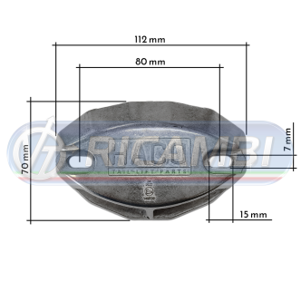 1 - LAMPEGGIANTE SPONDA SINGOLO 12/24V LED UNIVERSALE