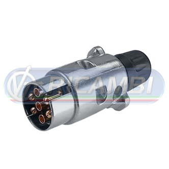 1 - SPINA 7 POLI (4 M + 3 F) PER COMANDO SPONDA ALLUMINIO