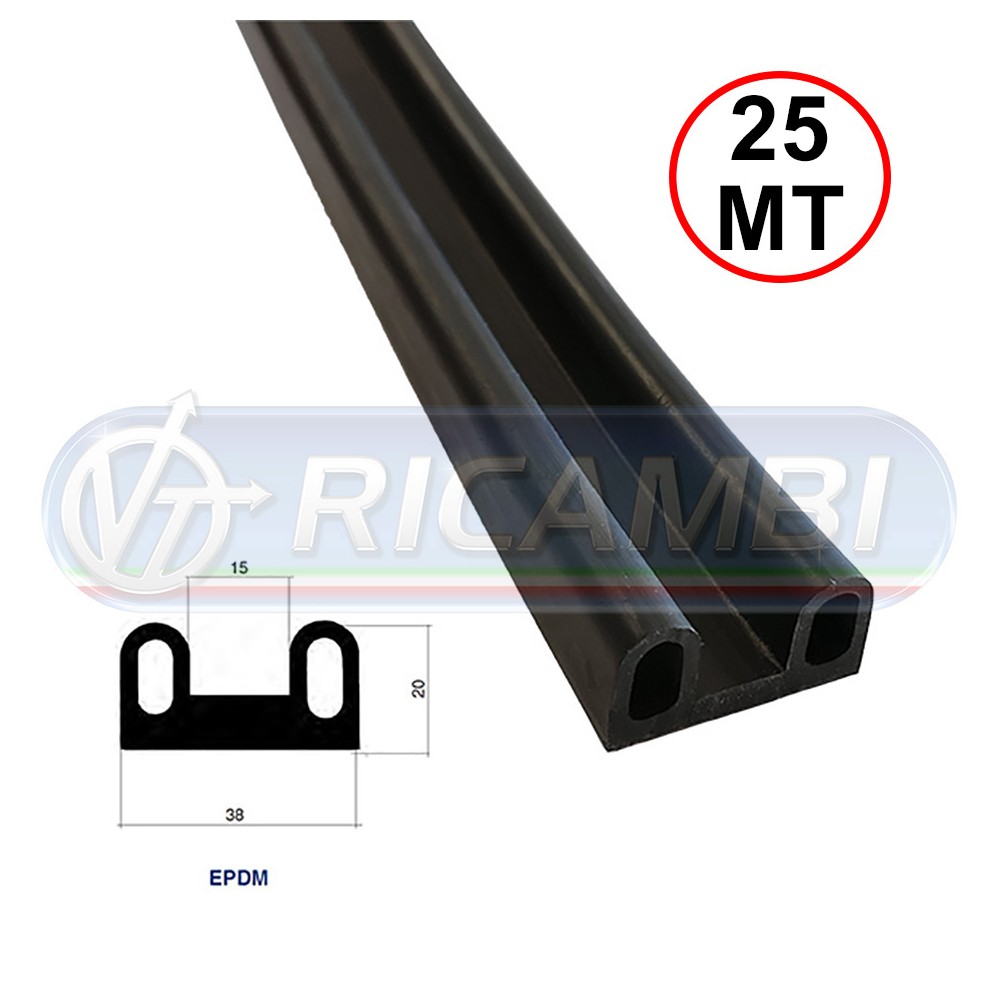 1 - GUARNIZIONE SPONDA POST. EPDM ROTOLO DA 25 MT