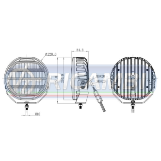 1 - FARETTO LED OZZ XR3 15000 LUMEN CON EMERGENZA