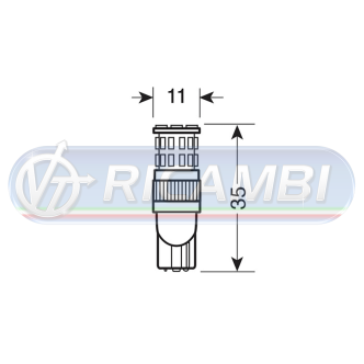 1 - LAMPADINA T10 24V 36 LED SMD IN COPPIA
