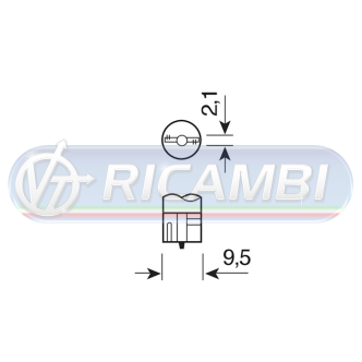 1 - LAMPADINA T10 24V 36 LED SMD IN COPPIA