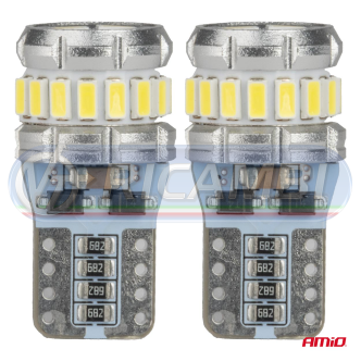 1 - LAMPADINA T10 12V-24V 16 LED SMD CANBUS