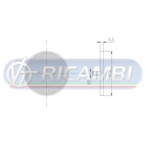 CATADIOTTRO DIAM.78 C/VITE M5 BIANCO