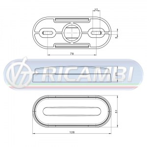 FANALINO INGOMBRO STRISCIA A LED ADR ARANCIO