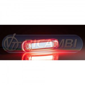 FANALINO INGOMBRO TRASPARENTE STRISCIA A LED ROSSO
