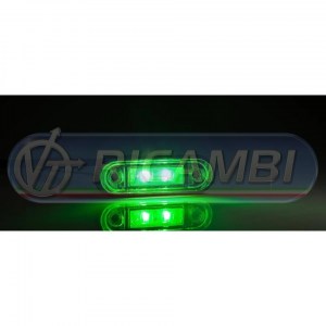 FANALINO INGOMBRO A INCASSO 2 LED VERDE