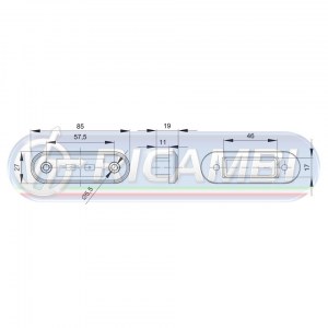 FANALINO INGOMBRO A INCASSO 2 LED VERDE