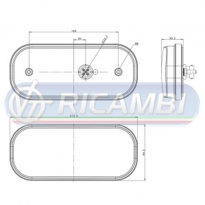 FANALE POST. FULL LED 6 FUNZIONI 12-36V C/RETRONEBBIA