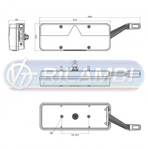 FANALE POST. FULL LED 6 FUNZIONI 12-36V C/CORNETTO DX