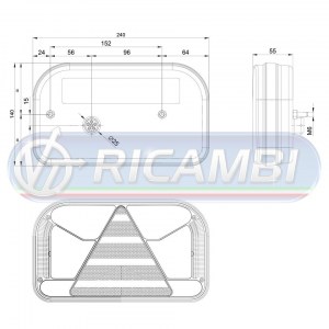 FANALE POST. FULL LED 6 FUNZIONI 12-36V DX