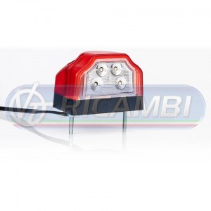 FANALE TARGA LED LARGO COP. ROSSO