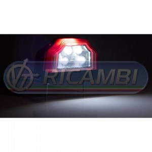 FANALE TARGA LED LARGO COP. ROSSO