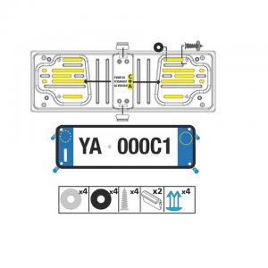 PORTATARGA ANTERIORE ALLUMINIO