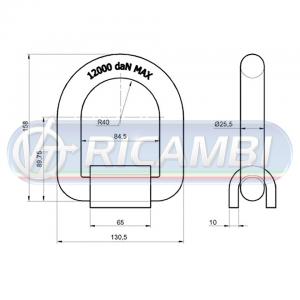 ANELLO FERMACARICO 12T MEDIO PESANTE C/SUPPORTO A SALDARE