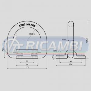 ANELLO FERMACARICO 12T LARGO ZINC.  BULLONI