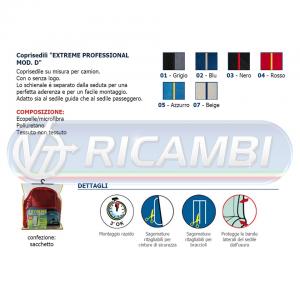COPRISEDILE FH 12-16 2001-2012 EXTREME PROF. MOD. D ROSSO SING.