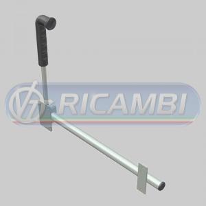 FERMAPORTA ZINCATO C/PIASTRE PIANE E MANIGLIA PLASTICA