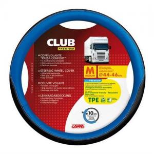 COPRIVOLANTE M 44-46 CM SIMILPELLE NERO/BLU