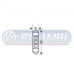 LAMPADINA SILURO 24V 36 mm HYPER LED COPPIA