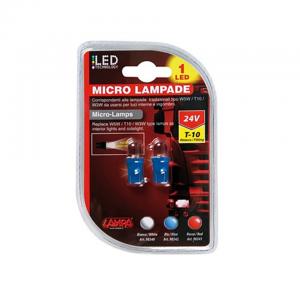 LAMPADINA T10 24V 5W BLU LED COPPIA